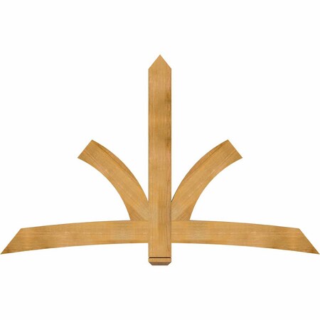 Ekena Millwork Davenport Rough Sawn Timber Gable Bracket, Western Red Cedar, 84"W x 53"H x 2"D x 6"F, 15/12 Pitch GBW084X53X0206DAV00RWR